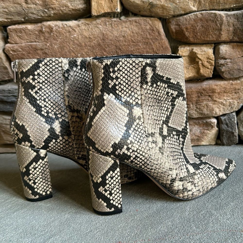 Chelsea and Violet snake skin Booties sz8
